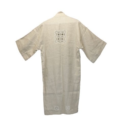 FRANSIZ KETEN İĞNE OYALI KAFTAN