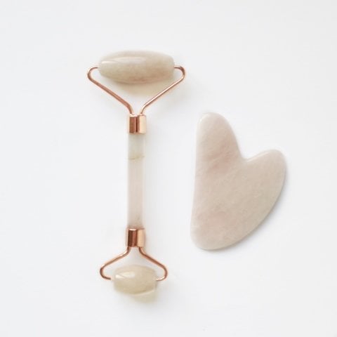 JADE ROLLER - ROSE QUARTZ