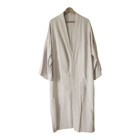 UZUN KİMONO BORNOZ - BEJ